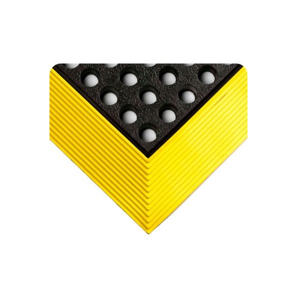 Tennesee Mat Co Wearwell Industrial WorkSafe GR Drainage Mat 5/8in Thick 3' x 4' Black/Yellow Border 476.58X3X4GRBYL - main